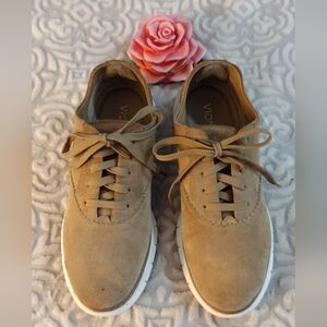 Vionic Taylor Tan Suede Sneakers Women's Size 8